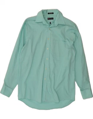 CHAPS Mens Classic Fit Twill Shirt Size 15/15 1/2 Medium Turquoise Classic AV01 - Image 1 of 3