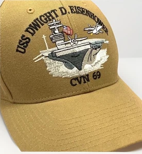 Mütze USS Dwight D Eisenhower SIGNIERT Militär CVN 69 US IKE authentisch Retro Geschenk - Bild 1 von 21