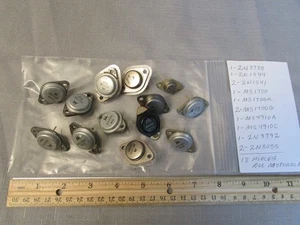 13 Assorted Motorola Power Transistors MS1700 2N3055 Others - Picture 1 of 2