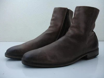 Botas de tornozelo masculinas 10,5 M Gordon Rush Sutherland couro marrom zíper lateral Chelsea - Imagem 1 de 4