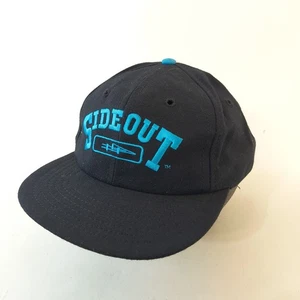 1990s Sideout Vintage Hat Cap Adult One Size Snapback Made In USA Black Blue - Picture 1 of 8