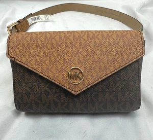 Michael Kors Gürteltasche Signature Logo Print Braun S/MD NEU - Bild 1 von 9