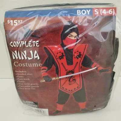Disfraz NINJA ROJO NIÑO TALLA S (4-6) ESPADA ROJA/NEGRA NO INCLUIDA NUEVO Foto 1 de 4