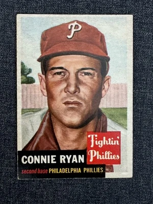1953 TOPPS BASEBALL CARD #102 CONNIE RYAN PHILADELPHIA ATHLETICS EX-EXMT - Image 1 of 2
