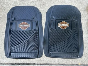 Vintage Harley Davidson Rubber Floor Mats Read And See Pics - Picture 1 of 17