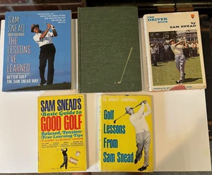 Lot of 5 Vintage Sam Snead Golf Books Autograph &  misspelled author's name WOW! - Picture 1 of 17
