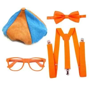Kid Train Engineer Costume Blippiing Cosplay Uniform Set Birthday Party Supplies - Picture 1 of 8