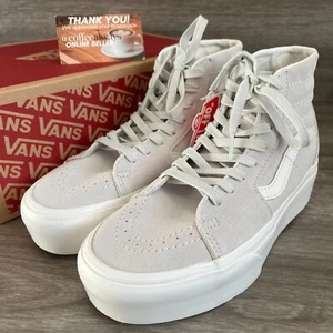 Vans Sk8-Hi Tapered Soft Suede Stackform Dawn Blue Gray Size 9.5 Women's NWB - Picture 1 of 8
