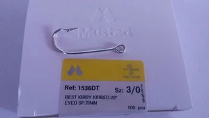 100X MUSTAD Rostfrei Haken 3/0 longline Aal Dorsch Butt Leine Hook berufsfischer - Picture 1 of 1