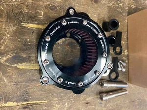 Visible Air Cleaner Filter Harley Black FLH Softail Dyna Twin Cam Bagger FXD CNC - Picture 1 of 9