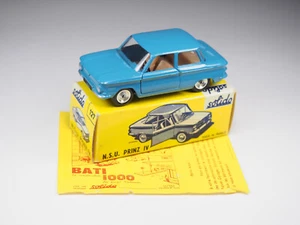 SOLIDO - 127 - NSU Prinz IV - Bleu intérieur brun - En boite - Foto 1 di 12
