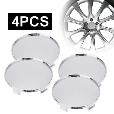 4Pcs Universal Car Wheel Centre Hub Cover Center ABS Rims Cap Silver 69mm-65mm - Image 1 of 4