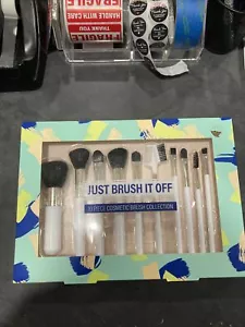 Just Brush It Off Cosmetic Brush Collection 10 Piece Set NIB - Picture 1 of 5