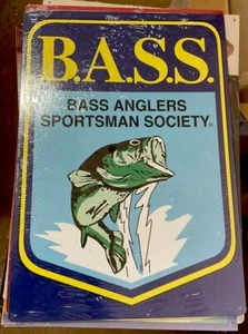 B.A.S.S. Metal Sign Bass Angler Stortsman Society Fisherman Fishing 2010 NOS - Picture 1 of 3