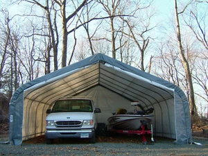 Wohnmobil Doppel Carport 6,8m x 7,3m x 3,8m sehr stabile Doppelgarage Halle - Bild 1 von 16