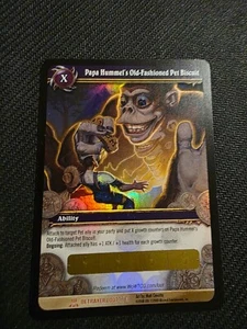 World of Warcraft TCG Papa Hummel's Old-Fashioned Pet Biscuit UNSCRATCHED Loot - Picture 1 of 3
