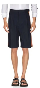$760 NWT VALENTINO GARAVANI NAVY SHORTS ORANGE STRIPE - MEN SIZE 50 IT /US 32-34 - Picture 1 of 14