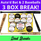 MINNESOTA TWINS Autographed Bat + 2 Signed Gold Rush Baseball: 3 BoxBreak