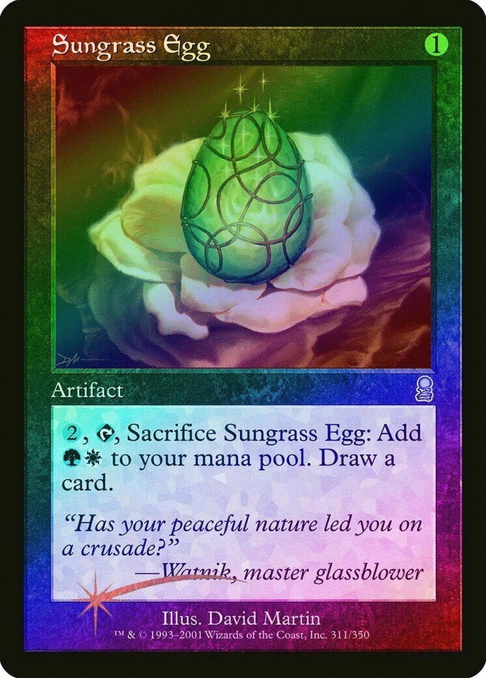 Sungrass Egg FOIL Odyssey LP Artifact Uncommon MAGIC MTG - Image 1 of 1