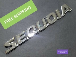 Bin3 01 02 03 04 05 06 07 TOYOTA SEQUOIA REAR GATE CHROME EMBLEM LOGO BADGE SIGN - Picture 1 of 4