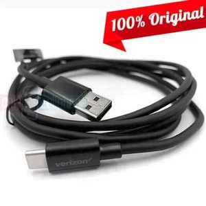 Verizon Logo 6FT Black USB to USB-C Charge Data Cable for Galaxy iPhone iPad - Picture 1 of 7