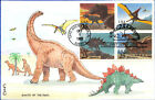 2422-25 25C Dinosaurs Kitty Galup Embroidered Hand Painted Cachet [2187]