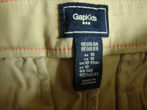 Size 10 brown NWT REGULAR KHAKI SCHOOLWEAR pants by GAP KIDS - Picture 1 of 6