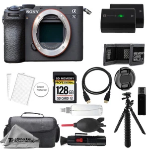 Sony a7C II Mirrorless Camera (Black)+128GB+ Ext Battery+Tripod-Accessory Kit - Picture 1 of 8