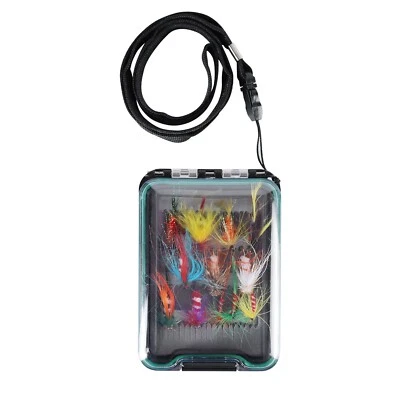 Moscas de pesca con mosca con kit de caja de mosca impermeable 12 piezas moscas secas premium atadas a mano Foto 1 de 4