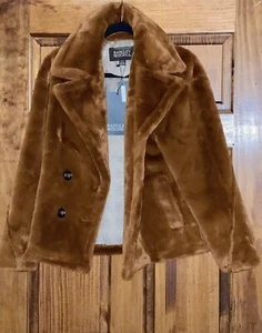 BADGLEY MISCHKA Rollande Faux Fur Teddy JacketSize:XS - Picture 1 of 9