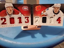 2013-14 PLAYBOOK DOUBLE ROOKIE CLASSBOOK JERSEYS BRENDAN GALLAGHER/SEAN MONAHAN