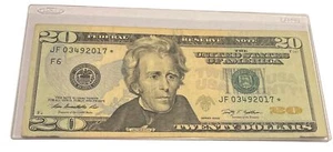 US Fancy Star Error Note Serial Twenty Dollar Replacement Duplicate Ink Fed $20 - Picture 1 of 2
