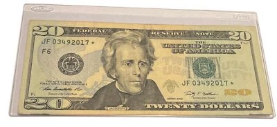 US Fancy Star Error Note Serial Twenty Dollar Replacement Duplicate Ink Fed $20 - Image 1 of 2
