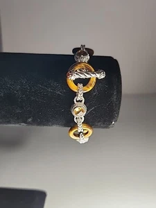 Brazalete Judith Ripka de plata de ley ojo de tigre palanca - Imagen 1 de 3