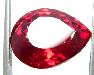 Pigeon Blood Red Ruby 16.50 Ct Beautiful Genuine PEAR Certified Loose Gemstone60 - Picture 1 of 6