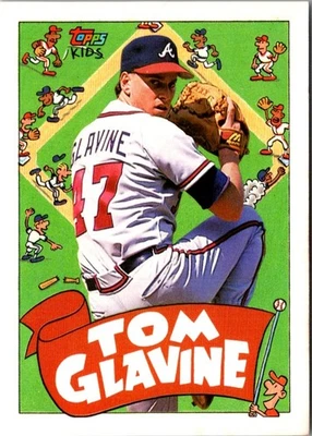 1992 Topps Kids Tom Glavine #34 Atlanta Braves Baseball Card - Image 1 of 2