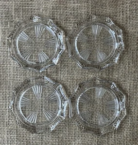Juego de posavasos de vidrio molinete Francia de colección caprichoso núcleo de hadas MCM - Imagen 1 de 6