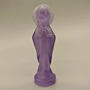 61 g natürlicher LILA Fluorit Quarz Kristall geschnitzt Freiheitsstatue Dekoration - Bild 1 von 9