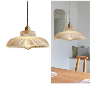 Glass Ceiling Pendant Light Kitchen Island 12" Fixture Gold Hanging - Clear Dome - Bild 1 von 7