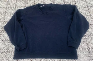 Cutter & Buck V-Neck Pullover Sweater Mens Shirt Large Blue Casual Golf Preppy - Picture 1 of 9