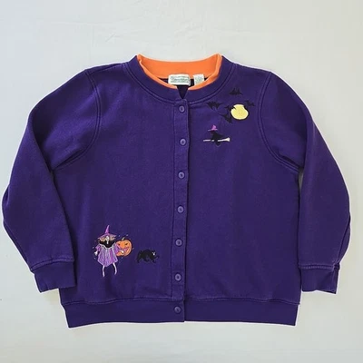 De Colección Shenanigans Halloween Cárdigan Botón Sudadera Bruja Gato Negro Para Mujer L Foto 1 de 4