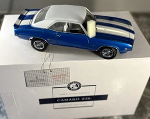 Mint Franklin Mint Limited Edition 1969 Chevrolet Camaro Z28 Pristine Blue NEU - Bild 1 von 18