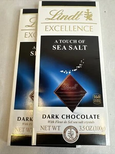 LINDT EXCELLENCE | A Touch Of Sea Salt | Chocolate Oscuro | 3,5 OZ - LOTE DE 2 - Imagen 1 de 6