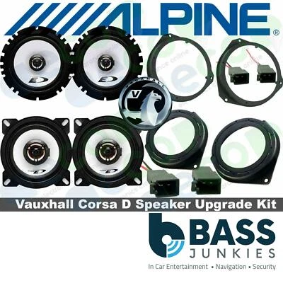 Vauxhall Zafira B 06-12 Alpine 800 Watts Front Door & Rear Door Car Speaker Kit