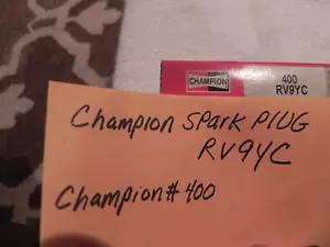 Champion Spark Plug RV9YC, Champion# 400 Brand New! - Picture 1 of 1