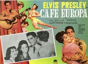 "G.I. BLUES / CAFE EUROPA " Affiche entoilée (Norman TAUROG / Elvis PRESLEY) - Picture 1 of 1
