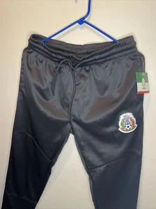 Mexico Medium New Men Joggers Pants Black Soccer elTri Futbol Mundial Mx Mex - Picture 1 of 7