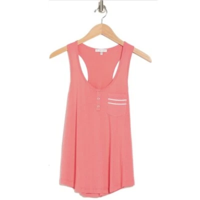 NWT PJ Salvage Coral Pocket Racerback Tank - Image 1 of 4