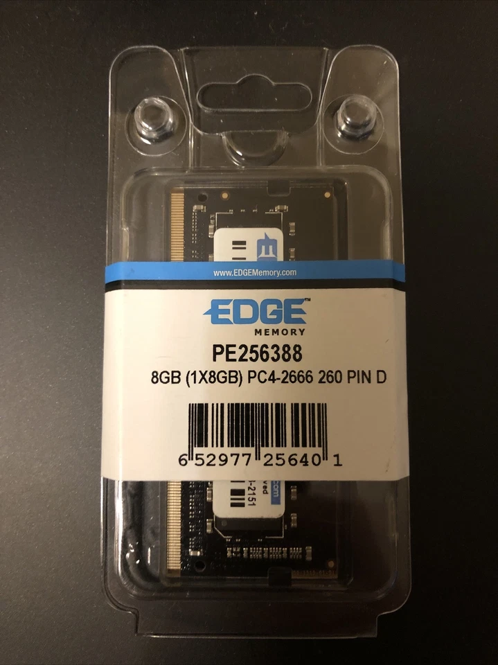 EDGE MEMORY PE256388 8GB DDR4-2666 1Rx8 PC4-21300 SODIMM LAPTOP MEMORY NEW! - Image 1 of 1