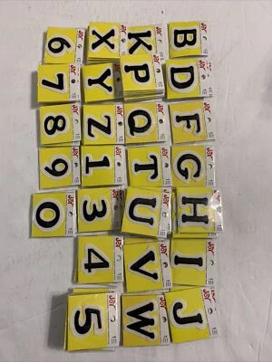 Joy Iron-On Embroidery. Letter Assortment Black.  Size 1.5 inch. - Image 1 of 2